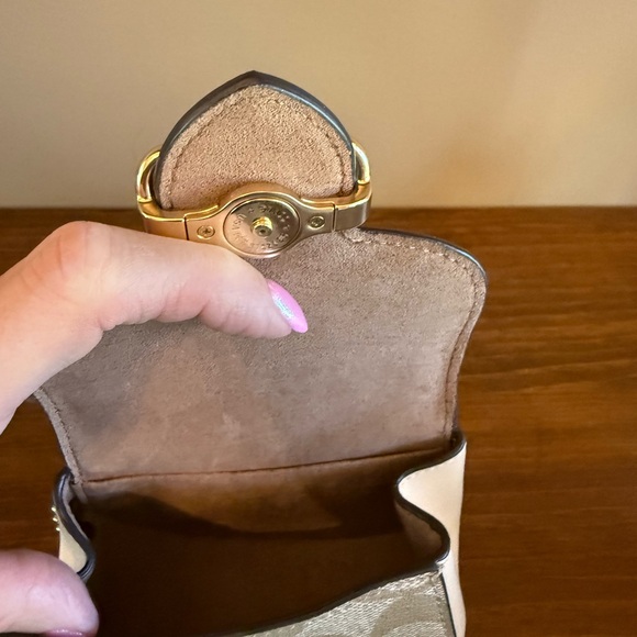 Coach Tan and Brown Coin Pouch - Picture 5 of 5